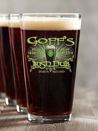 Classic Irish Pub : Pint Glasses - Color Printed