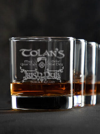 Classic Irish Pub : Rocks Glasses - Engraved