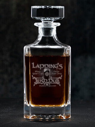 Classic Irish Pub : Whiskey Decanter - Engraved