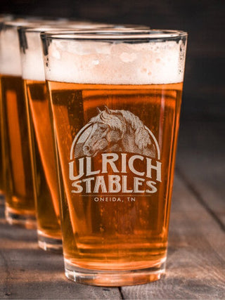 Classic Stables : Pint Glasses - Engraved