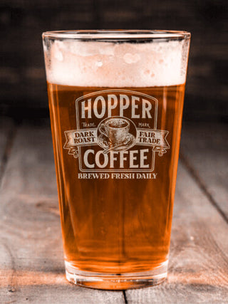 Coffee : Pint Glasses - Engraved