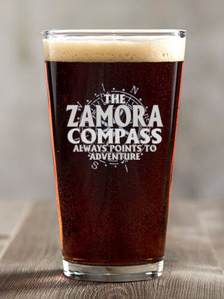 Compass : Pint Glasses - Color Printed