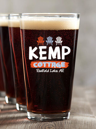 Cottage : Pint Glasses - Color Printed