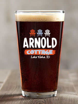 Cottage : Pint Glasses - Color Printed