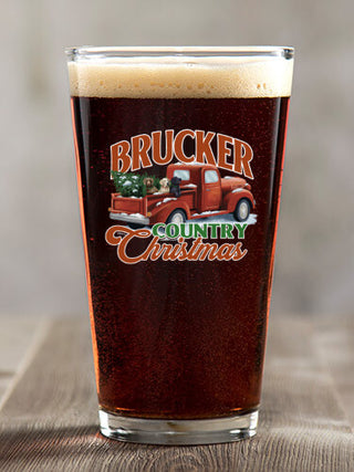 Country Christmas : Pint Glasses - Color Printed