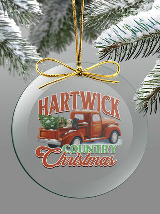 Country Christmas : 4 Inch Round Glass Ornament