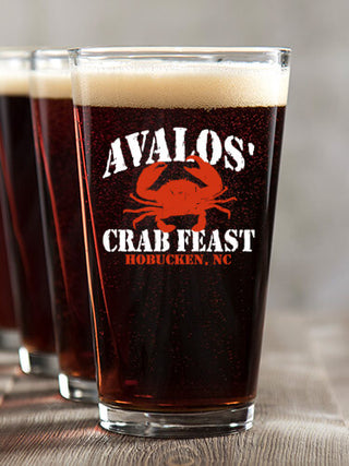 Crab Feast : Pint Glasses - Color Printed