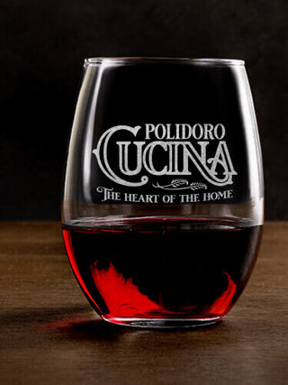 Cucina : Stemless Wine Glasses - Engraved