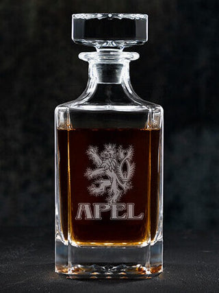 Czech Lion : Whiskey Decanter - Engraved