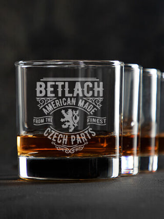 Czech Parts : Rocks Glasses - Engraved
