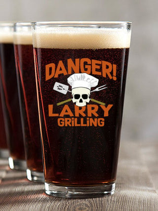 Danger Grilling : Pint Glasses - Color Printed