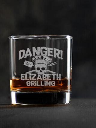 Danger Grilling : Rocks Glasses - Engraved