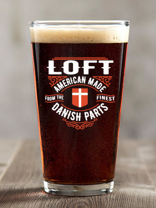 Danish Parts : Pint Glasses - Color Printed