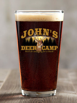 Deer Camp : Pint Glasses - Color Printed