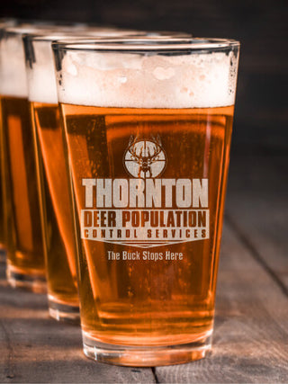 Deer Services : Pint Glasses - Engraved