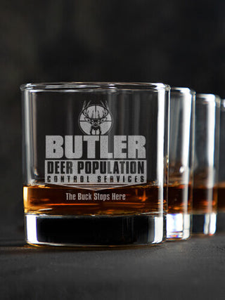 Deer Services : Rocks Glasses - Engraved