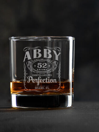 Distilled to Perfection : Rocks Glasses - Engraved