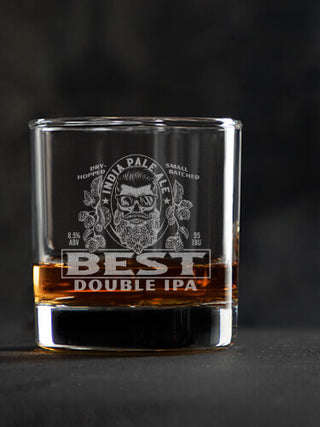Double IPA : Rocks Glasses - Engraved