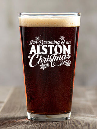 Dreaming Of Christmas : Pint Glasses - Color Printed