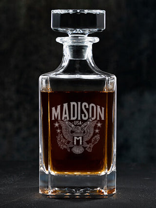 Eagle Monogram : Whiskey Decanter - Engraved