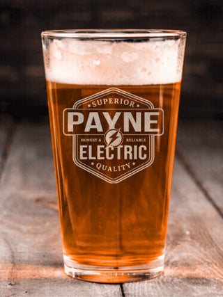Electric : Pint Glasses - Engraved