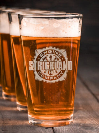Engine Company : Pint Glasses - Engraved