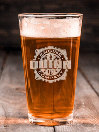 Engine Company : Pint Glasses - Engraved