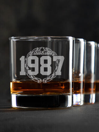 Established : Rocks Glasses - Engraved