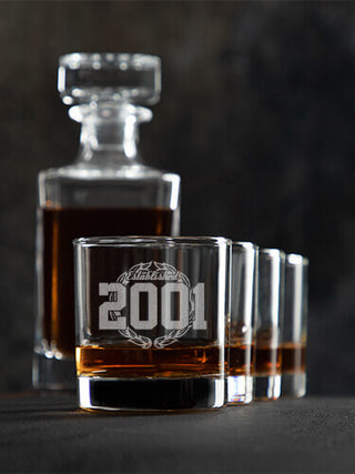 Established : Decanter Rocks Glass Gift Sets - Engraved