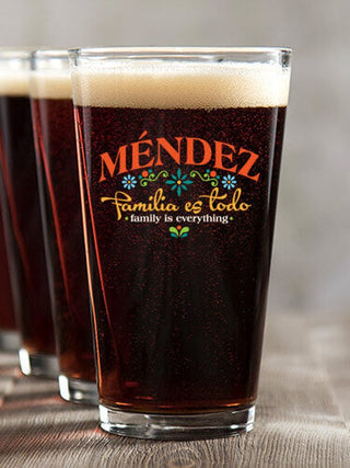 Familia es Todo : Pint Glasses - Color Printed