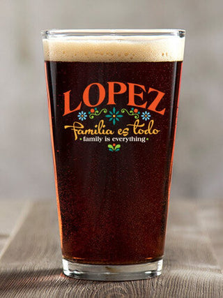 Familia es Todo : Pint Glasses - Color Printed