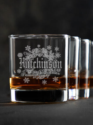 Family Christmas : Rocks Glasses - Engraved