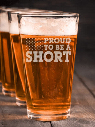 Family Flag : Pint Glasses - Engraved