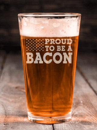 Family Flag : Pint Glasses - Engraved