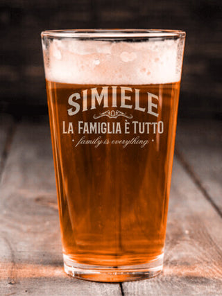 Family Is Everything : Pint Glasses - Engraved