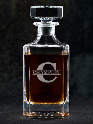 Family Monogram : Whiskey Decanter - Engraved