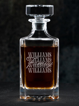 Family Repeat : Whiskey Decanter - Engraved
