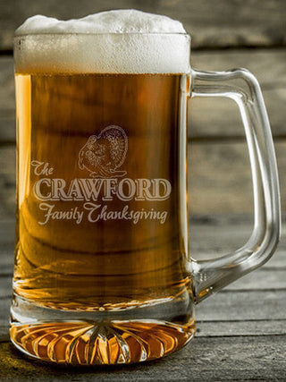 Family Thanksgiving : Beer Mugs - Engraved