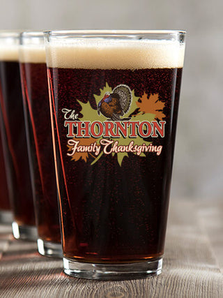 Family Thanksgiving : Pint Glasses - Color Printed
