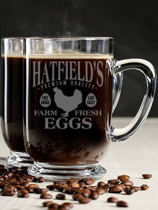 Farm Fresh Eggs : Coffee Mugs - Engraved