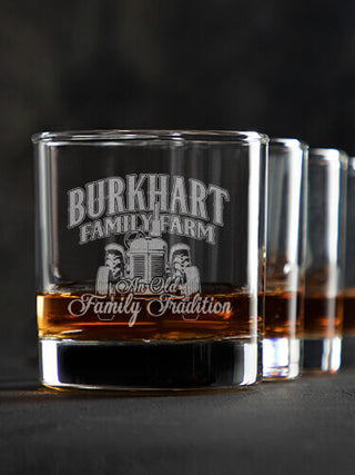 Farming Family Tradition : Rocks Glasses - Engraved