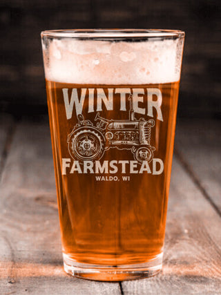 Farmstead : Pint Glasses - Engraved