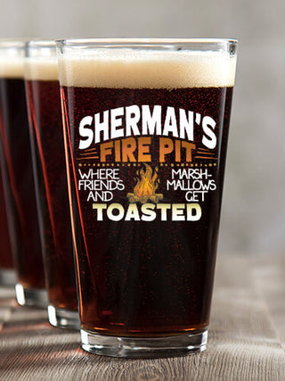 Fire Pit : Pint Glasses - Color Printed