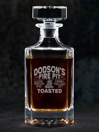 Fire Pit : Whiskey Decanter - Engraved