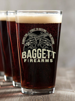 Firearms : Pint Glasses - Color Printed
