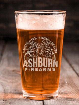 Firearms : Pint Glasses - Engraved