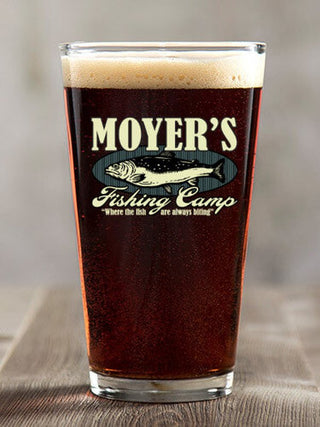 Fishing Camp : Pint Glasses - Color Printed