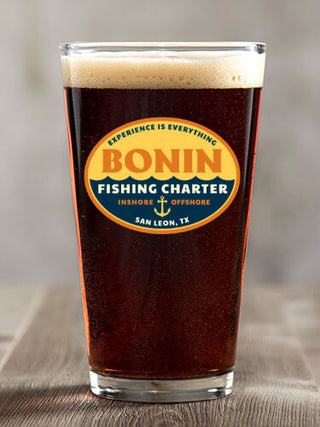 Fishing Charter : Pint Glasses - Color Printed