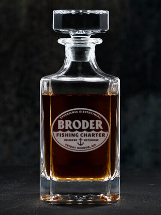 Fishing Charter : Whiskey Decanter - Engraved