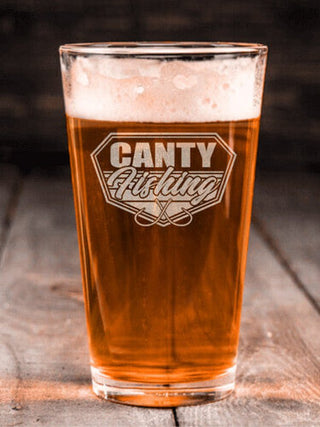 Fishing : Pint Glasses - Engraved